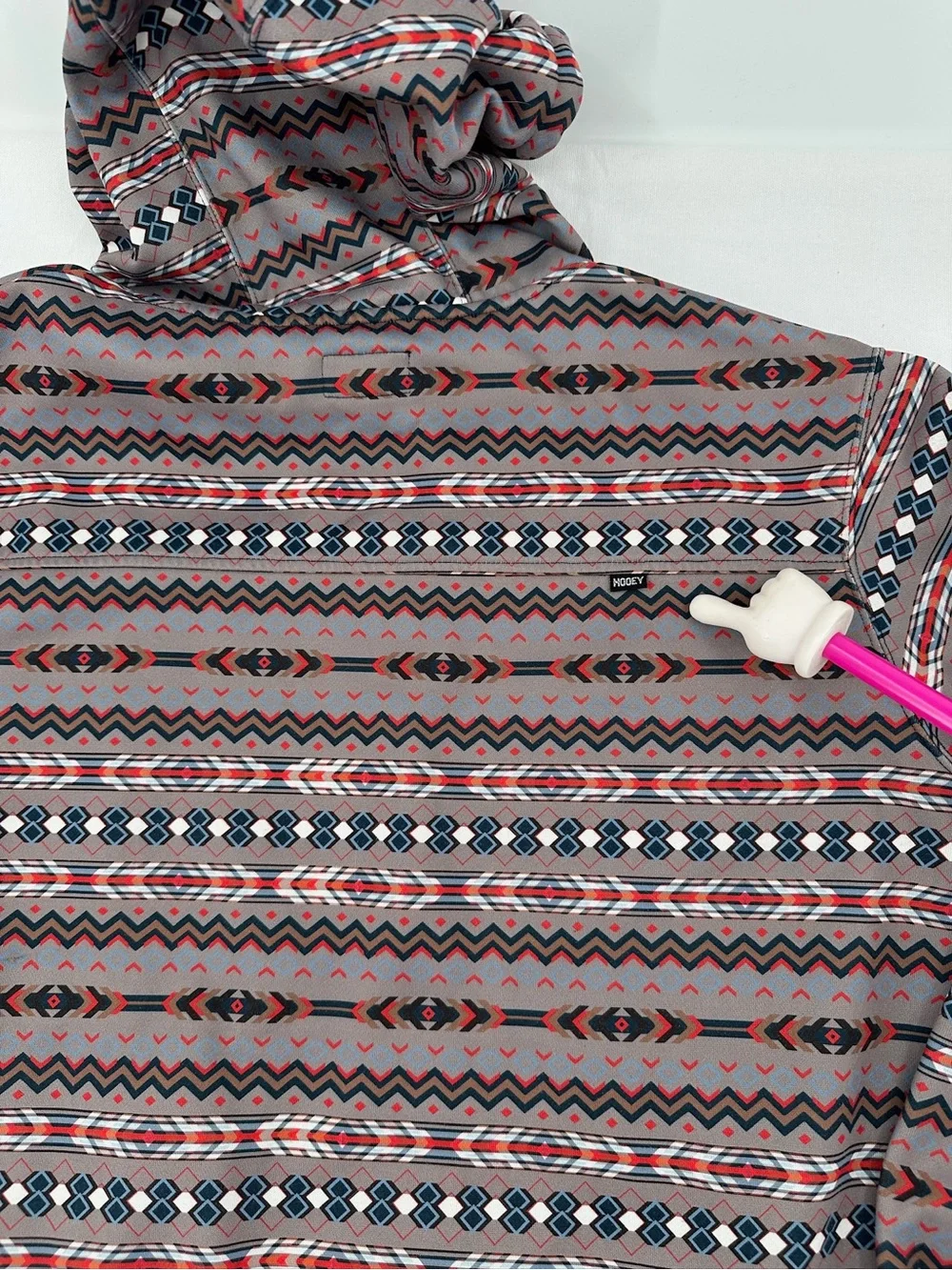 Hooey Men’s XL Western Aztec Fleece Hoodie Gray Southwest Pullover